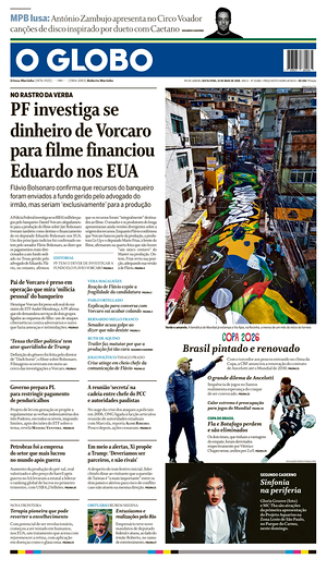 Prima pagina O Globo di oggi - Quotidiano estero