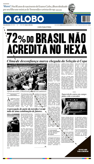 Prima pagina O Globo di oggi - Quotidiano estero