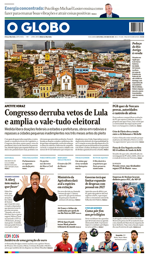 Prima pagina O Globo di oggi - Quotidiano estero