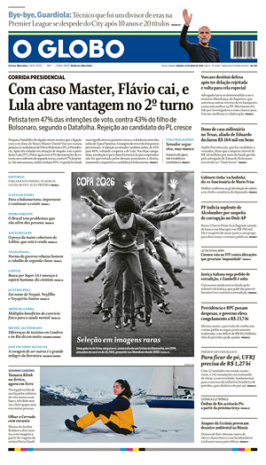 Prima pagina O Globo di oggi - Quotidiano estero