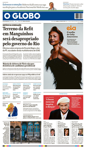 Prima pagina O Globo di oggi - Quotidiano estero