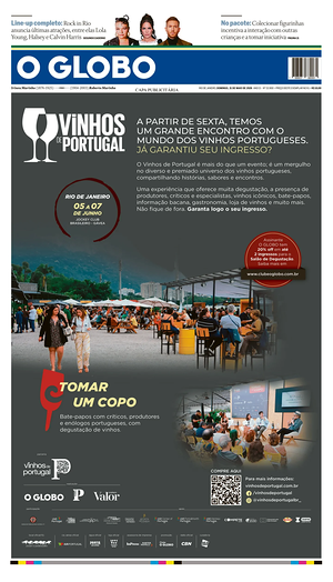 Prima pagina O Globo di oggi - Quotidiano estero