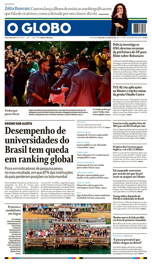 Prima pagina O Globo di oggi - Quotidiano estero