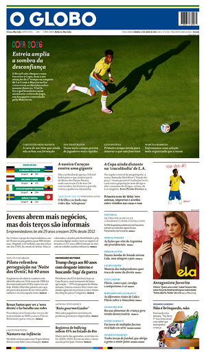 Prima pagina O Globo di oggi - Quotidiano estero