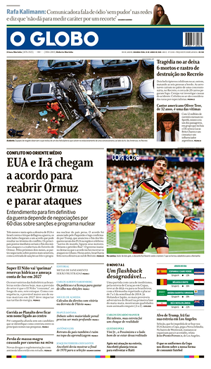 Prima pagina O Globo di oggi - Quotidiano estero