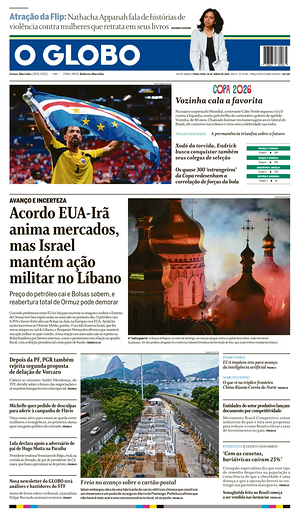 Prima pagina O Globo di oggi - Quotidiano estero