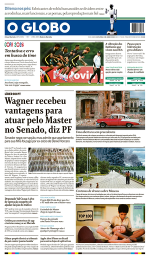 Prima pagina O Globo di oggi - Quotidiano estero