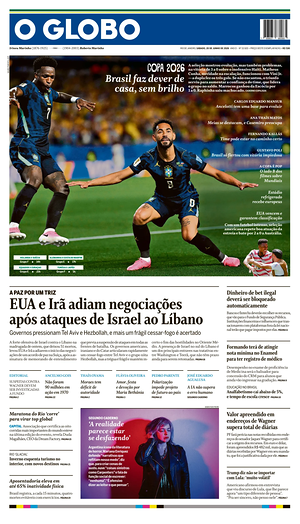 Prima pagina O Globo di oggi - Quotidiano estero