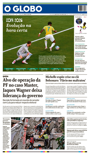 Prima pagina O Globo di oggi - Quotidiano estero