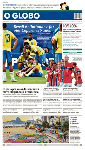Prima pagina O Globo di oggi - Quotidiano estero