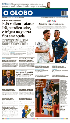 Prima pagina O Globo di oggi - Quotidiano estero