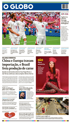Prima pagina O Globo di oggi - Quotidiano estero