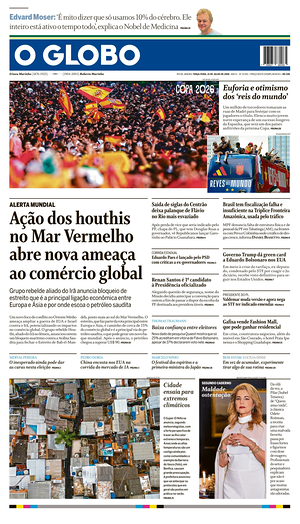 Prima pagina O Globo di oggi - Quotidiano estero