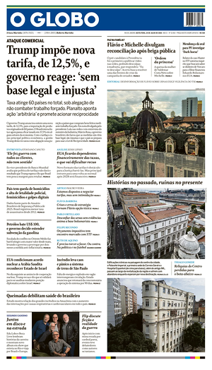 Prima pagina O Globo di oggi - Quotidiano estero