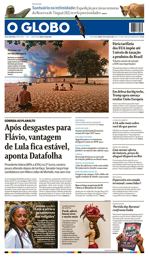 Prima pagina O Globo di oggi - Quotidiano estero