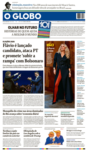 Prima pagina O Globo di oggi - Quotidiano estero