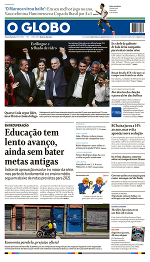 Prima pagina O Globo di oggi - Quotidiano estero