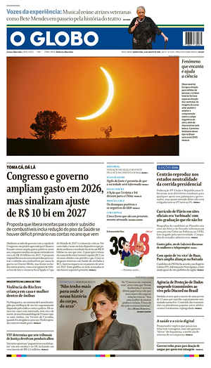 Prima pagina O Globo di oggi - Quotidiano estero