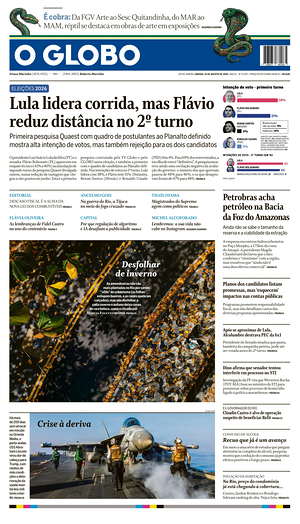Prima pagina O Globo di oggi - Quotidiano estero