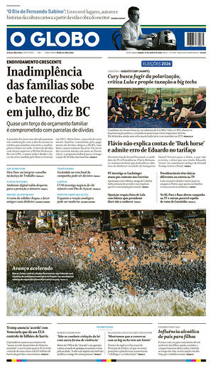 Prima pagina O Globo di oggi - Quotidiano estero