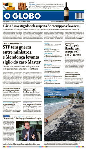 Prima pagina O Globo di oggi - Quotidiano estero