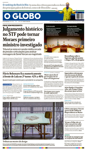 Prima pagina O Globo di oggi - Quotidiano estero