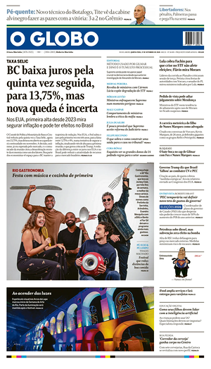 Prima pagina O Globo di oggi - Quotidiano estero