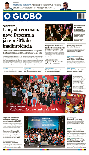 Prima pagina O Globo di oggi - Quotidiano estero