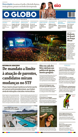 Prima pagina O Globo di oggi - Quotidiano estero
