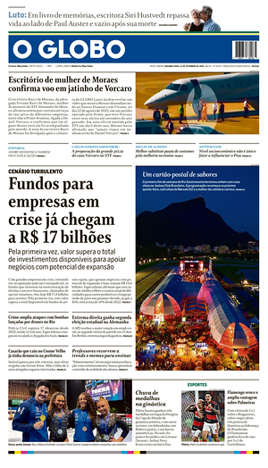 Prima pagina O Globo di oggi - Quotidiano estero