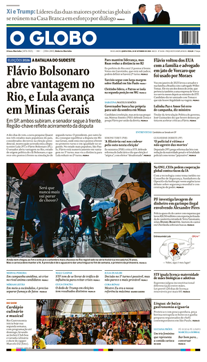 Prima pagina O Globo di oggi - Quotidiano estero