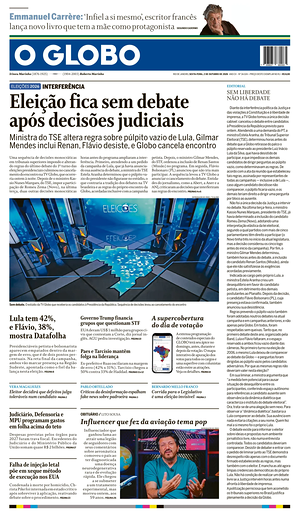 Prima pagina O Globo di oggi - Quotidiano estero