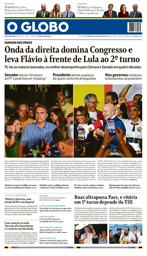 Prima pagina O Globo di oggi - Quotidiano estero