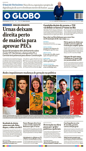 Prima pagina O Globo di oggi - Quotidiano estero