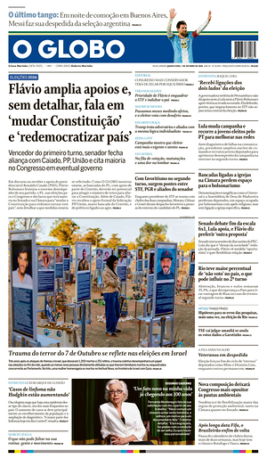 Prima pagina O Globo di oggi - Quotidiano estero