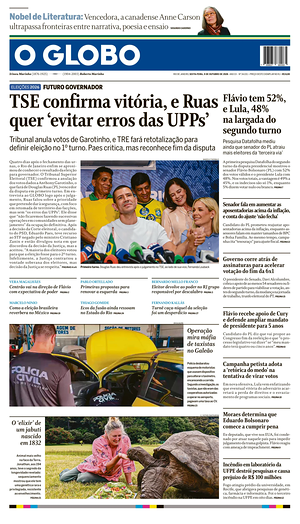 Prima pagina O Globo di oggi - Quotidiano estero