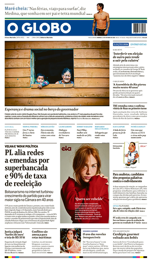 Prima pagina O Globo di oggi - Quotidiano estero