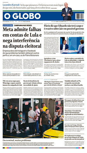 Prima pagina O Globo di oggi - Quotidiano estero