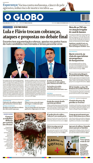 Prima pagina O Globo di oggi - Quotidiano estero