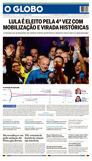 Prima pagina O Globo di oggi - Quotidiano estero