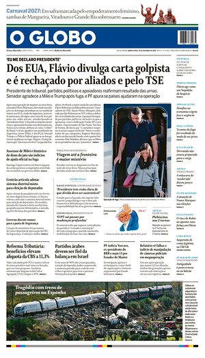 Prima pagina O Globo di oggi - Quotidiano estero