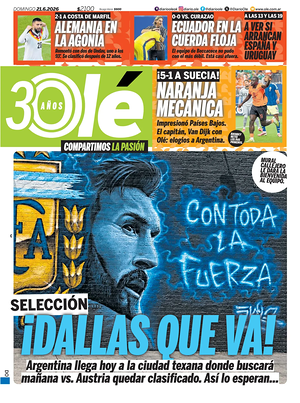 Tapa Olé de hoy - Diario deportes