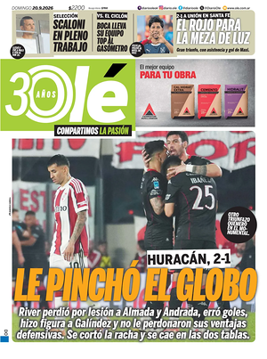 Tapa Olé de hoy - Diario deportes