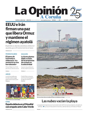 Prima pagina La Opinion de A Coruña di oggi - Quotidiano regional
