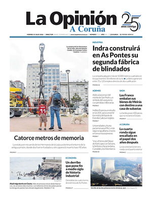 Prima pagina La Opinion de A Coruña di oggi - Quotidiano regional
