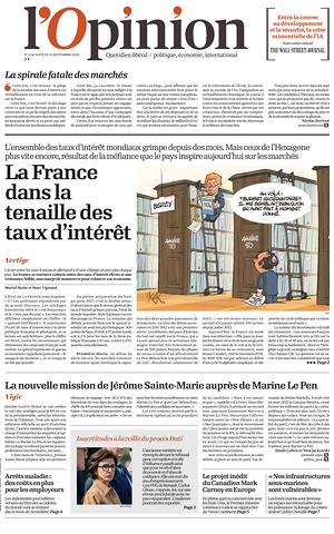 Une de L'Opinion du jour - Journal national