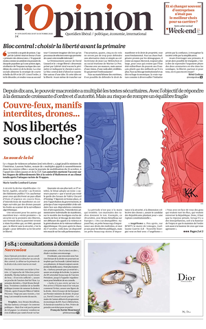 Une de L'Opinion du jour - Journal national