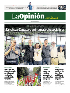 Portada La Opinión de Málaga de hoy - Periódico regional