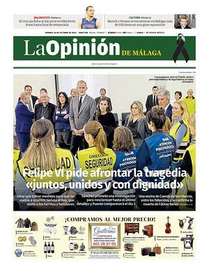 Prima pagina La Opinión de Málaga di oggi - Quotidiano regional