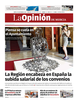 Prima pagina La Opinion de Murcia di oggi - Quotidiano regional